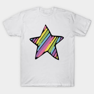 Glam Rock BABY Bright Pastel and Black Stars T-Shirt